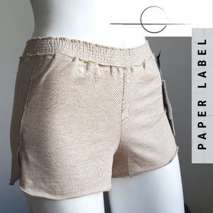 Paper Label High Waist Lounge Shorts Heathered Tan